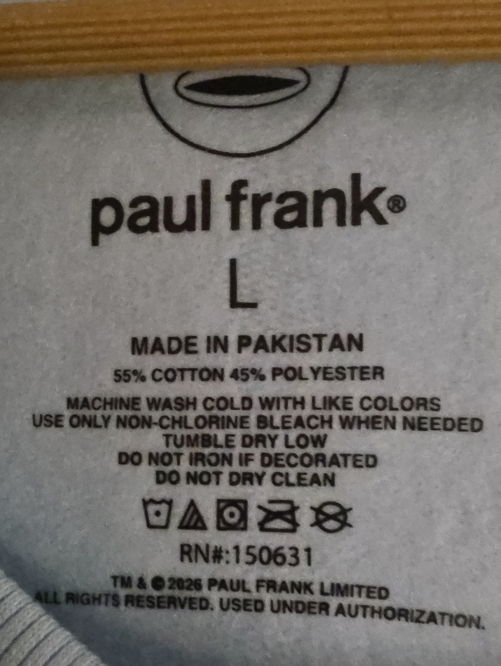 💙NWOT, PULLOVER SWEATSHIRT, BY "PAUL FRANK" - Picture 5 of 16